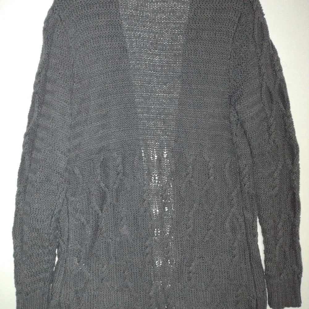 Maurices Open Drape Crochet Cardigan Sweater Medium - Picture 4 of 6